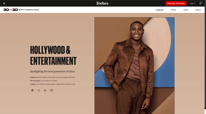 Forbes 30 Under 30 2024 screenshot 2